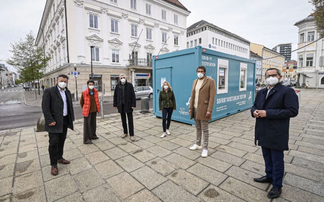 Test-Container Neuer Platz Klagenfurt