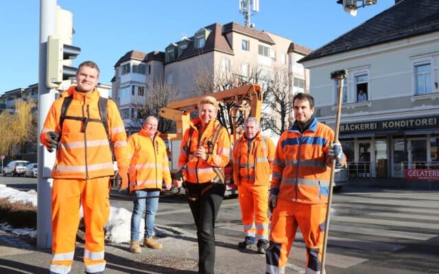 Kla­re Sicht auf Ampeln in Kla­gen­furt