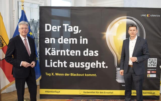Kärnt­ner Ein­satz­kräf­te pro­ben den Black­out