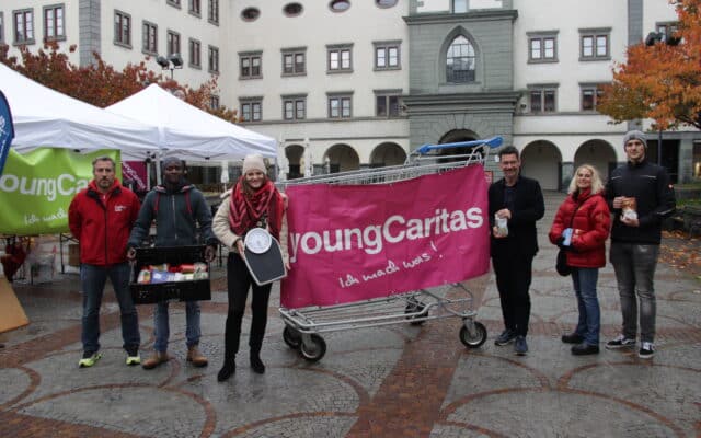 young­Ca­ri­tas sam­mel­te heu­er 3.350 Kilo Spen­den