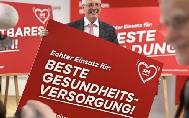 Landeshauptmann Peter Kaiser stellt die Kampagne der Wahlbewegung zur Landtagswahl 2023 vor.
