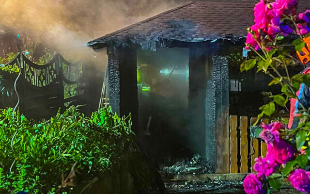 25 Einsatzkräfte kämpften gegen Gartenhaus-Brand