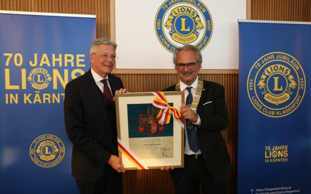 Lions Club Kla­gen­furt fei­ert 70-Jahr-Jubi­lä­um
