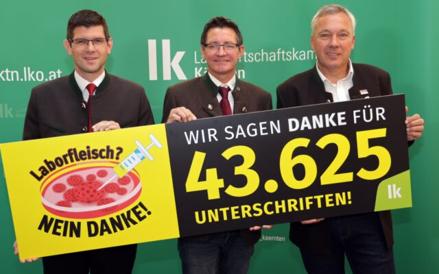 43.625 Unterschriften gegen Laborfleisch