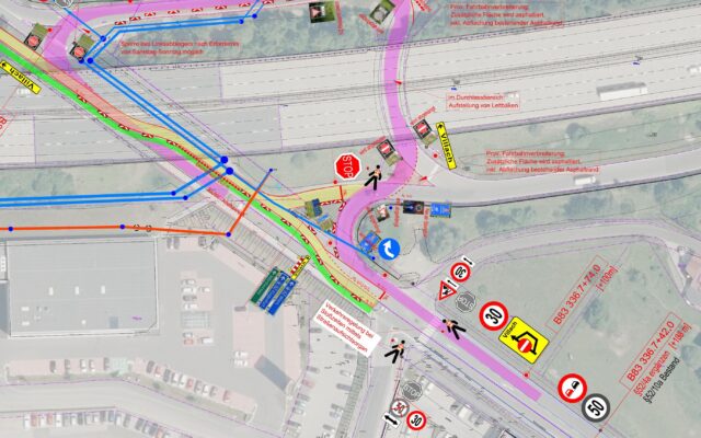 Sper­re der Unter­füh­rung A2