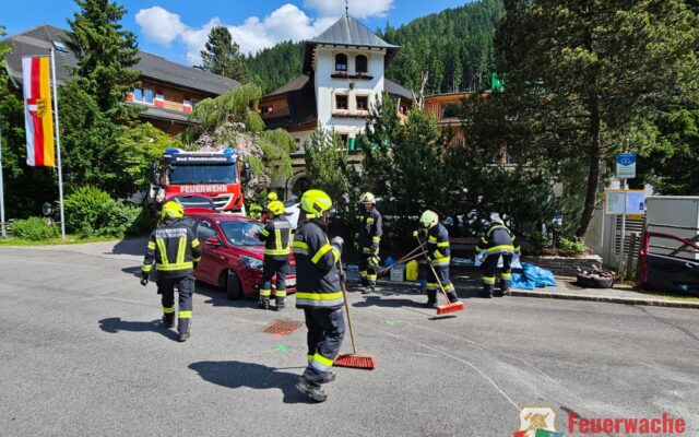 Pkw-Len­ker nach Kol­li­si­on mit Lkw ein­ge­klemmt