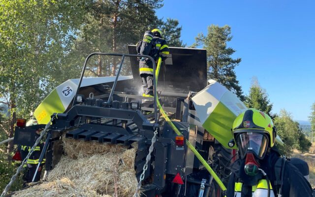 Brand bei Ern­te­ar­bei­ten