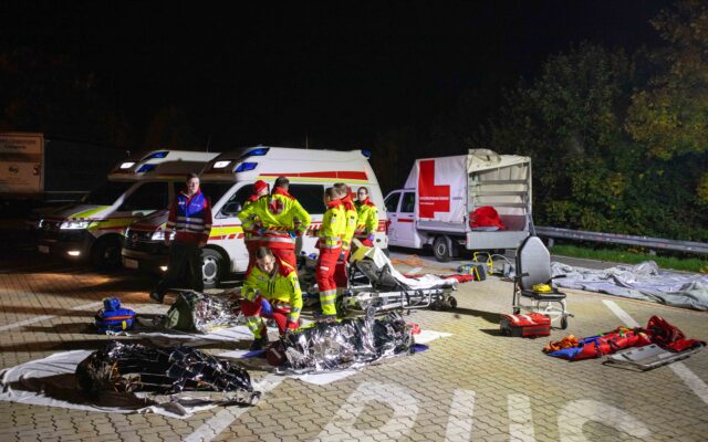 108 Ein­satz­kräf­te trai­nie­ren Ernst­fall in St. Mar­ga­re­then