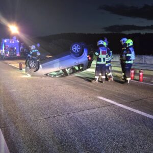 Gas­aus­tritt und Unfall for­dern Feu­er­weh­ren