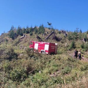 90 Einsatzkräfte kämpfen gegen Brand in felsigem Gelände