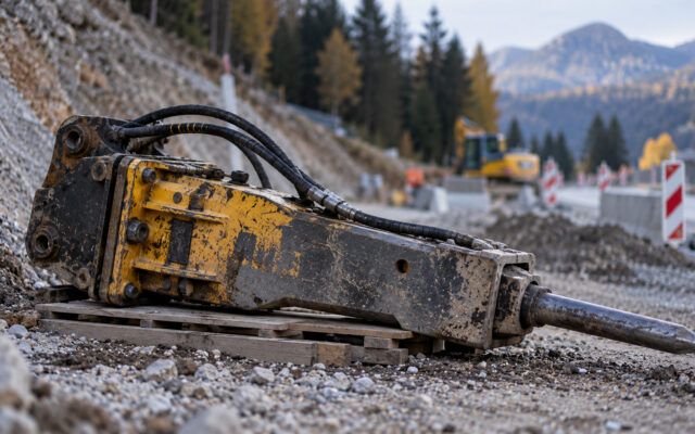 Hun­der­te Kilo schwe­ren Hydrau­lik­mei­ßel gestoh­len