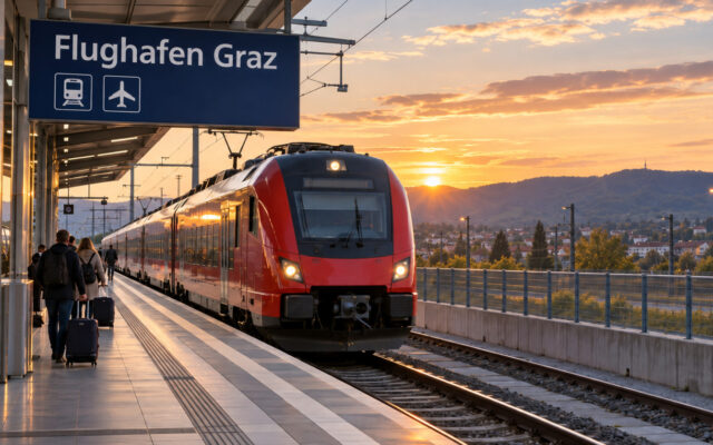 Koralmbahn hält nun auch am Flughafen Graz