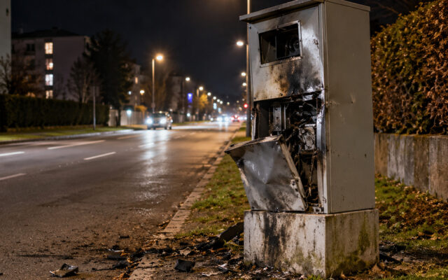 Unbekannte sprengten Radarkasten in Klagenfurt